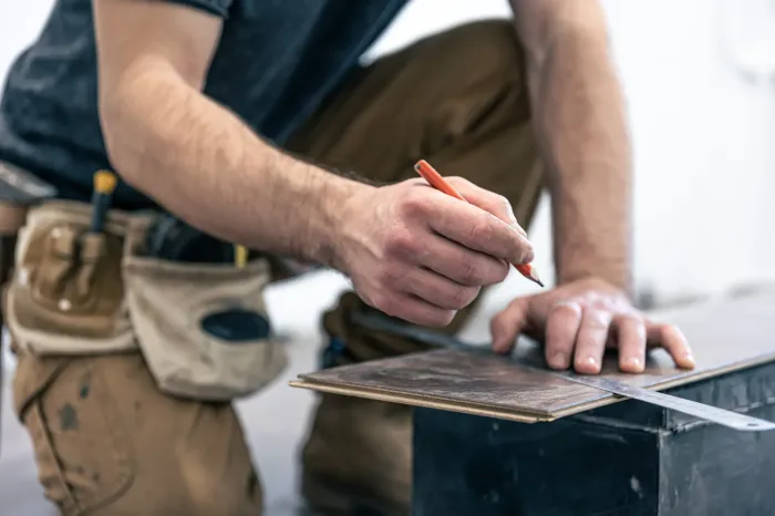 Carrelage imitation parquet posé par nos artisans